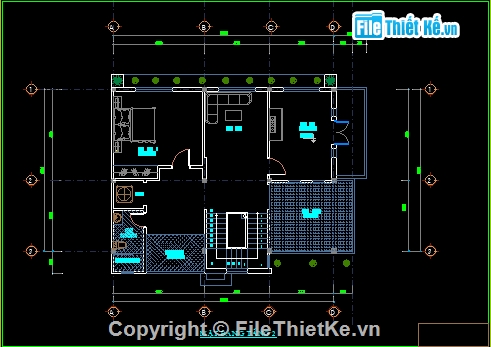 biệt thự 2 tầng mái thái,biệt thự đẹp 2 tầng mái ngói,Biệt thự 2 tầng kích thước 8.1x10.9m,cad biệt thự 2 tầng,bản vẽ autocad biệt thự 2 tầng.